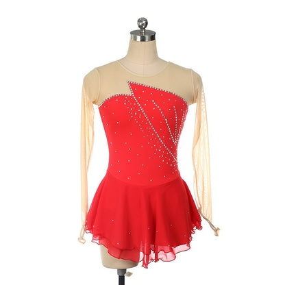 Custom Figure Skating Dress for Girls and Women Kids Adult Ice Skating Performance Costume 19 Colors Available