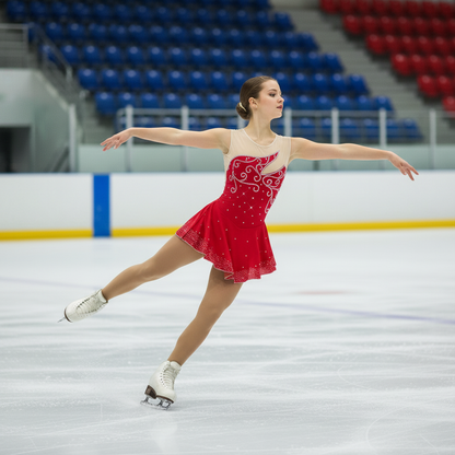Women and Girls Custom Figure Skating Dress Performance Competition Ice Skating Costume 21 Colors Available