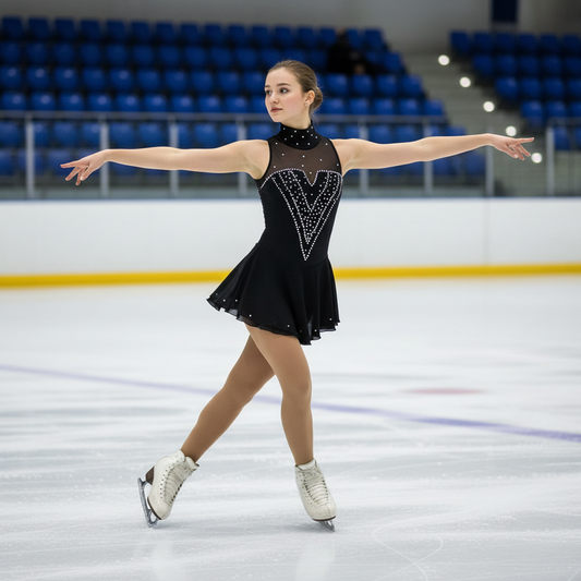 Customized figure skating costumes for children, women, and adults; girls' performance outfits and competition skirts; 16 colors available.