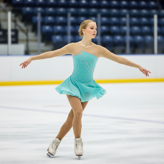 Custom Figure Skating Dress for Girls and Women Kids Adult Ice Skating Performance Costume 19 Colors Available