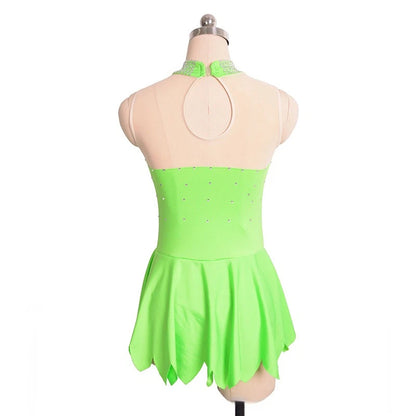 Custom Figure Skating Dress for Girls and Women Performance Competition Ice Skating Costume 21 Colors Available