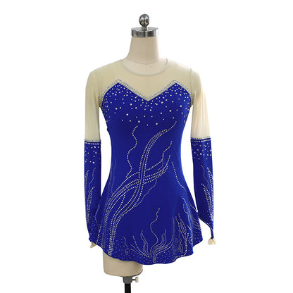 Custom Figure Skating Dress for Girls and Women Kids Adult Ice Skating Performance Costume 21 Colors Available