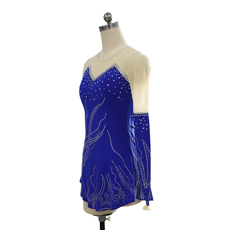 Custom Figure Skating Dress for Girls and Women Kids Adult Ice Skating Performance Costume 21 Colors Available