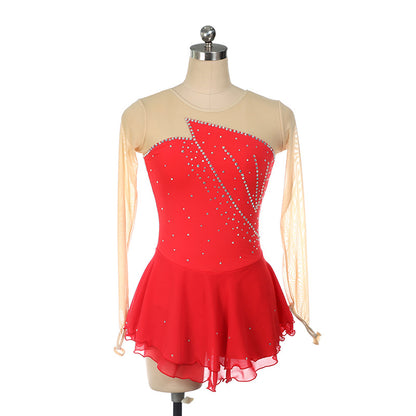 Custom Figure Skating Dress for Girls and Women Kids Adult Ice Skating Performance Costume 19 Colors Available