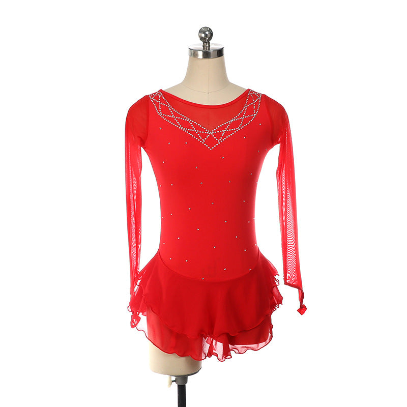 Custom Figure Skating Dress for Girls and Women Kids Adult Ice Skating Performance Costume 14 Colors Available