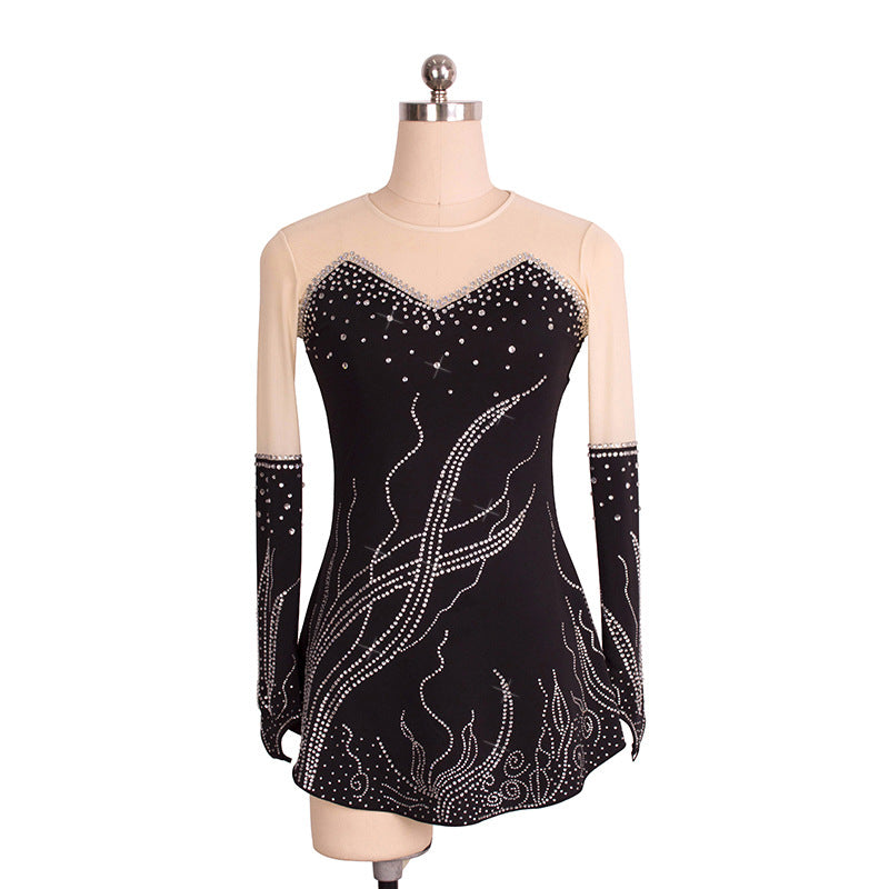 Custom Figure Skating Dress for Girls and Women Kids Adult Ice Skating Performance Costume 21 Colors Available