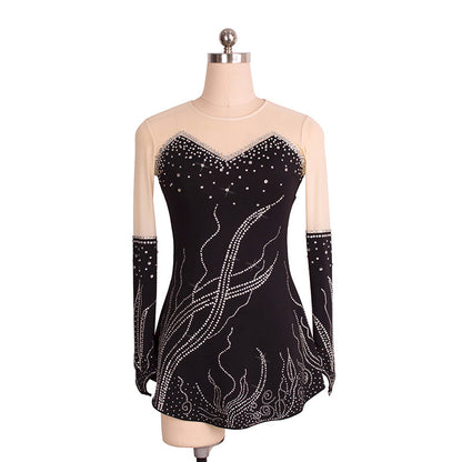Custom Figure Skating Dress for Girls and Women Kids Adult Ice Skating Performance Costume 21 Colors Available