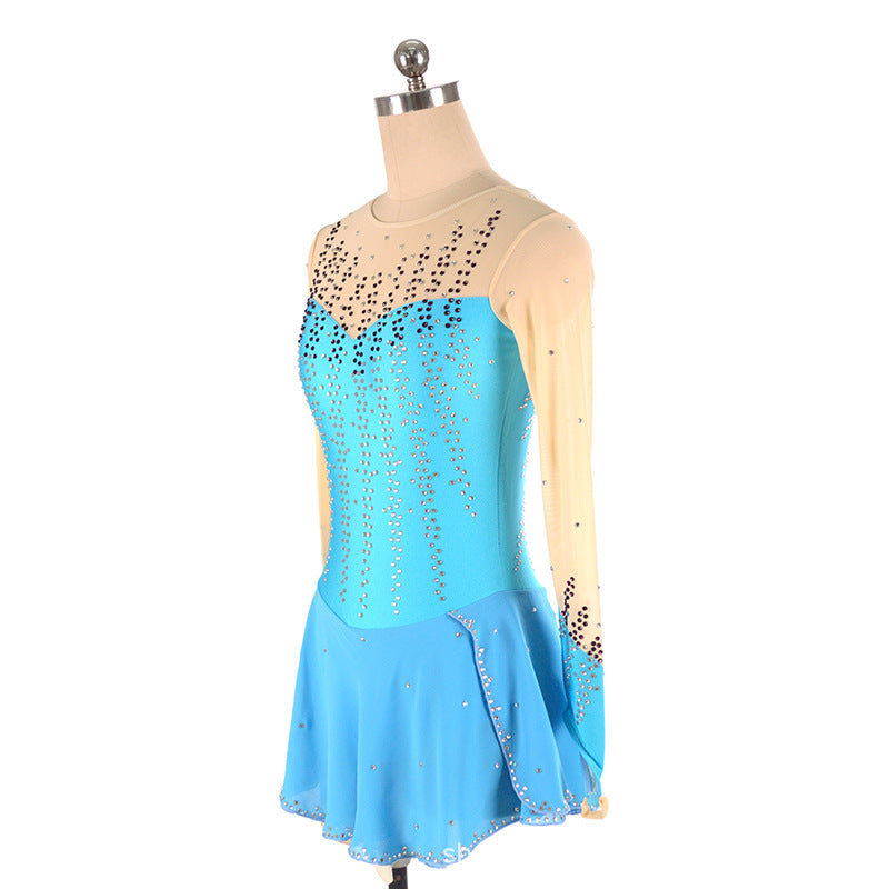Girls Women's Figure Skating Dress Custom Ice Skating Costume Performance Competition Outfit Rhinestone Design 16 Colors Available