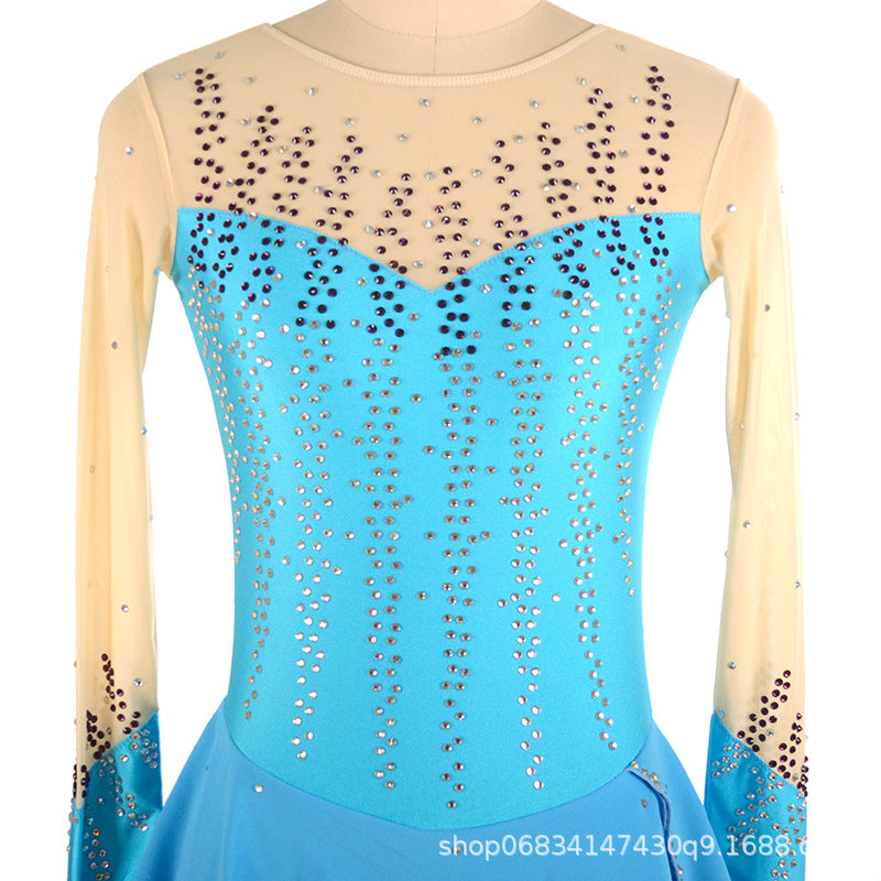 Girls Women's Figure Skating Dress Custom Ice Skating Costume Performance Competition Outfit Rhinestone Design 16 Colors Available