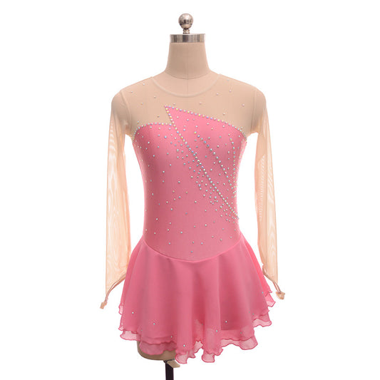 Custom Figure Skating Dress for Girls and Women Kids Adult Ice Skating Performance Costume 19 Colors Available