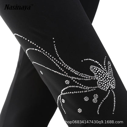 Figure Skating Training Outfit for Kids and Adults – Black Jacket and Long Pants with Custom Butterfly Sequins