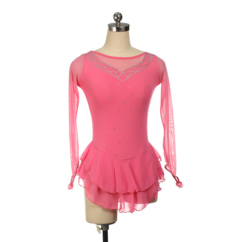 Custom Figure Skating Dress for Girls and Women Kids Adult Ice Skating Performance Costume 14 Colors Available