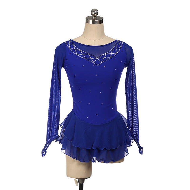 Custom Figure Skating Dress for Girls and Women Kids Adult Ice Skating Performance Costume 14 Colors Available