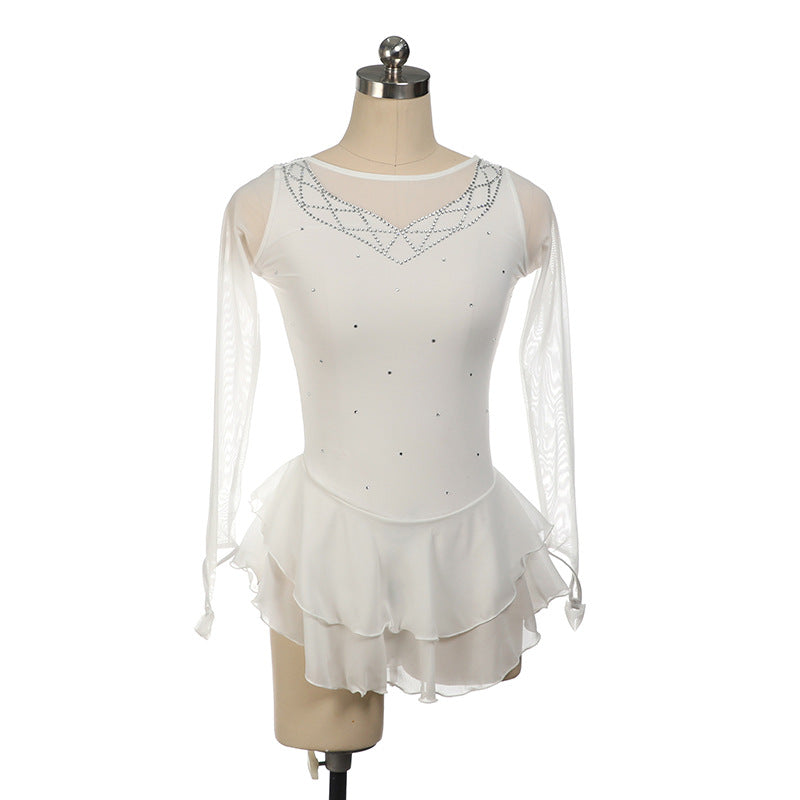Custom Figure Skating Dress for Girls and Women Kids Adult Ice Skating Performance Costume 14 Colors Available