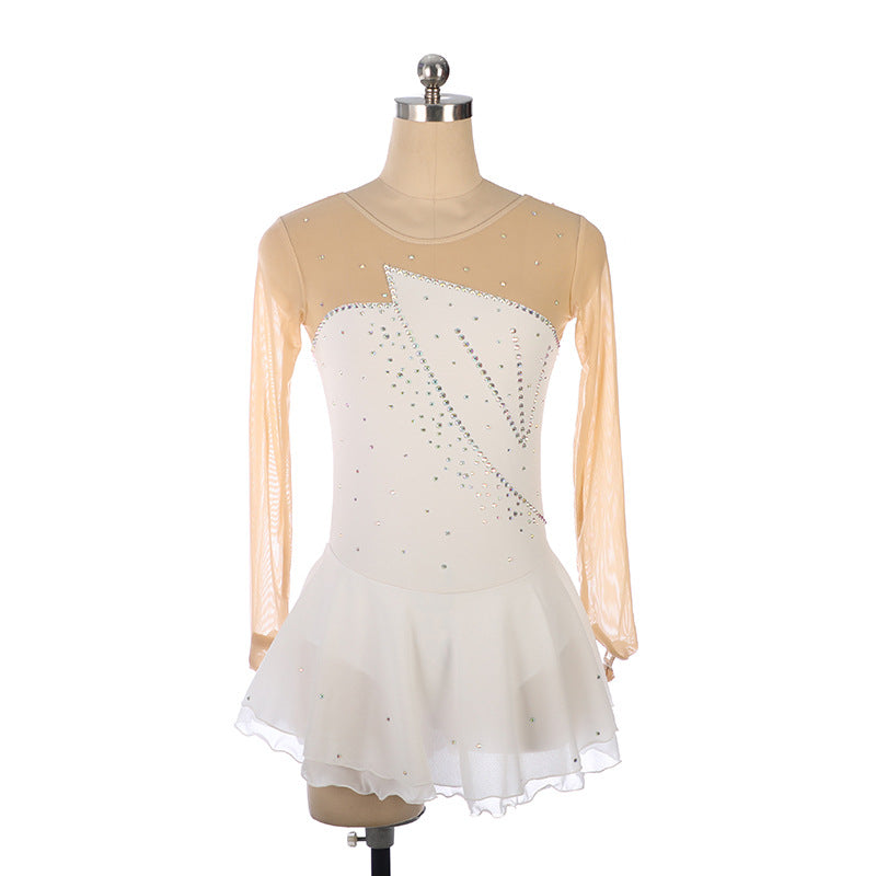 Custom Figure Skating Dress for Girls and Women Kids Adult Ice Skating Performance Costume 19 Colors Available