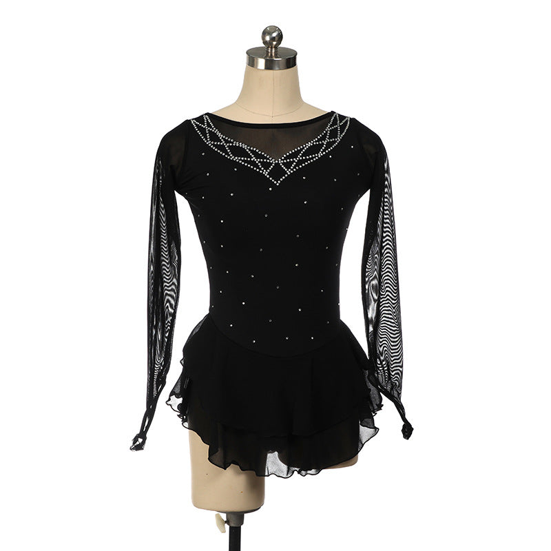 Custom Figure Skating Dress for Girls and Women Kids Adult Ice Skating Performance Costume 14 Colors Available