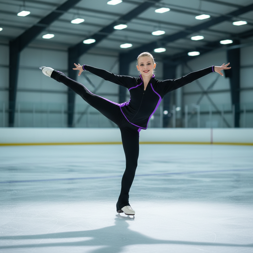 Figure Skating Training Outfit for Kids & Adults  Warm Stretch Jacket + Practice Pant