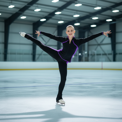 Figure Skating Training Outfit for Kids & Adults  Warm Stretch Jacket + Practice Pant