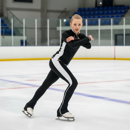 Figure Skating Training Outfit for Kids & Adults  Warm Stretch Jacket + Practice Pant
