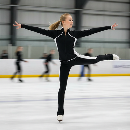 Figure Skating Training Outfit for Kids & Adults  Warm Stretch Jacket + Practice Pant