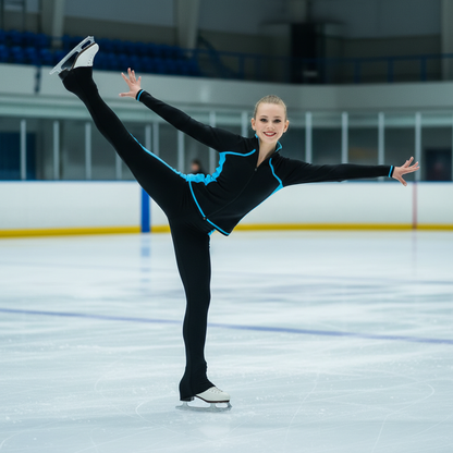 Figure Skating Training Outfit for Kids & Adults  Warm Stretch Jacket + Practice Pant